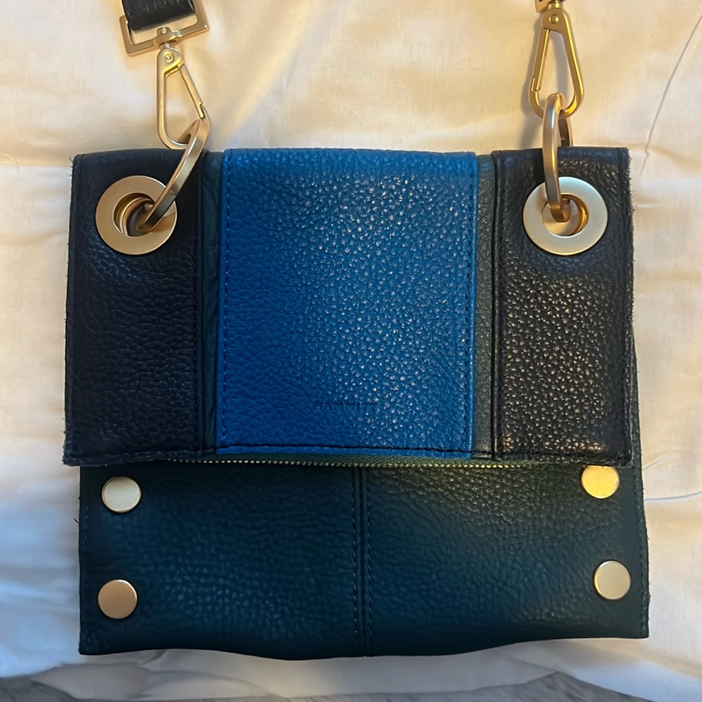 Hammitt Montana Small Reversible Crossbody Bag Toluca Blue Leather
